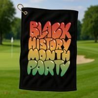 Black History Month Party Golf Towel thumb 1