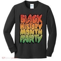 Black History Month Party Kids Long Sleeve Shirt thumb 0