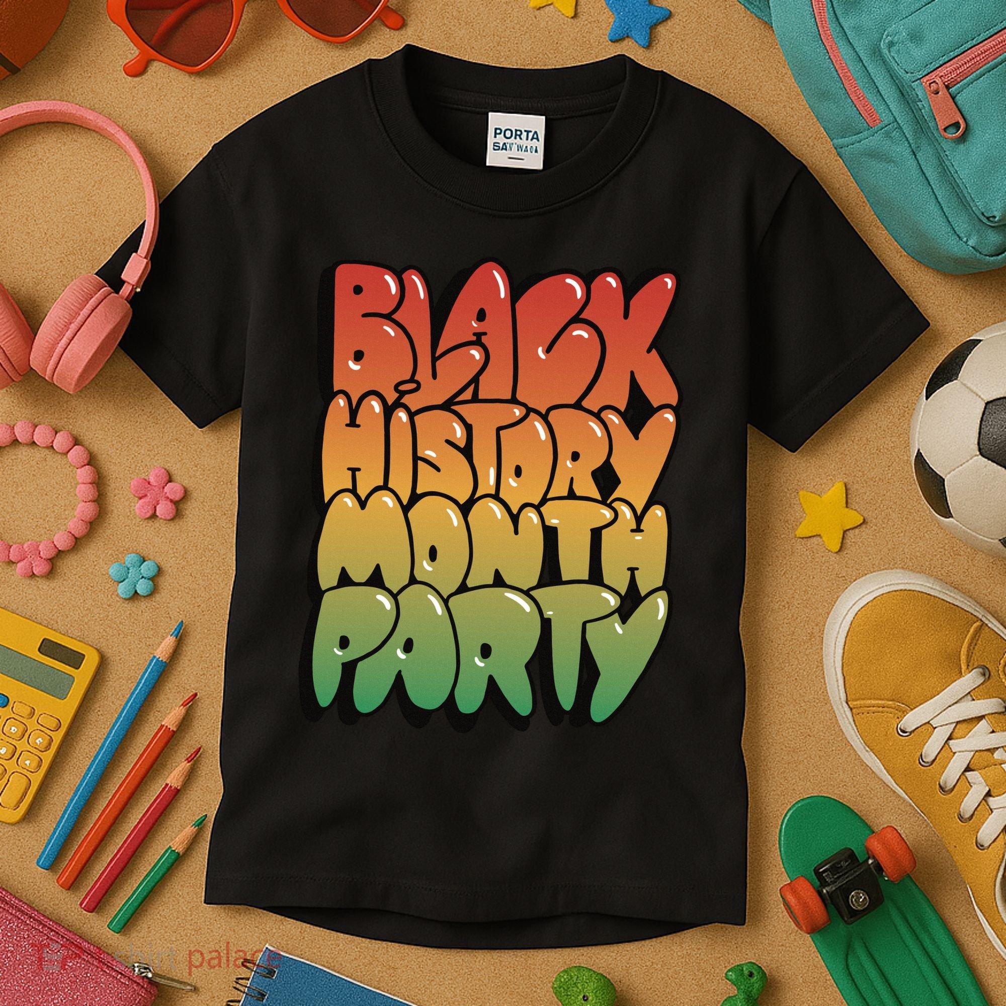 Black History Month Party Kids T-Shirt