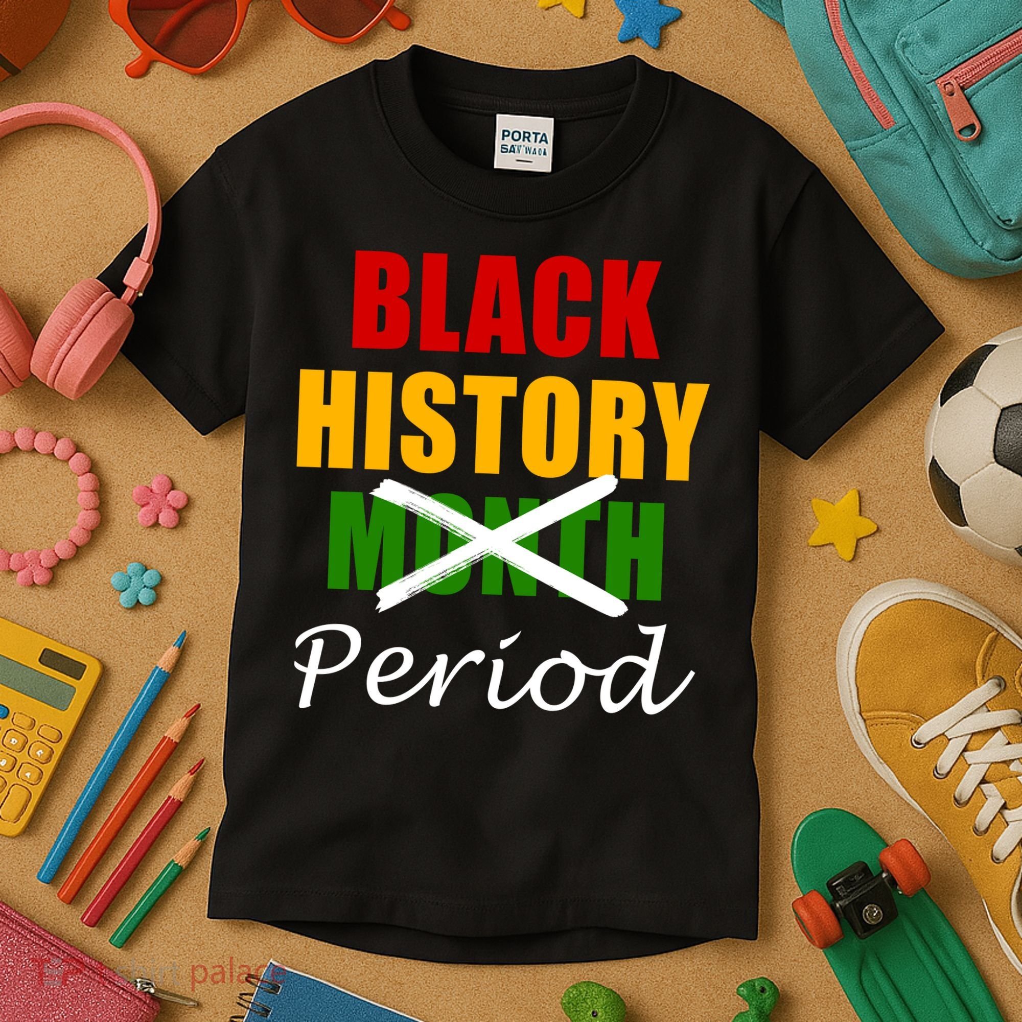 Black History Month Period Kids T-Shirt