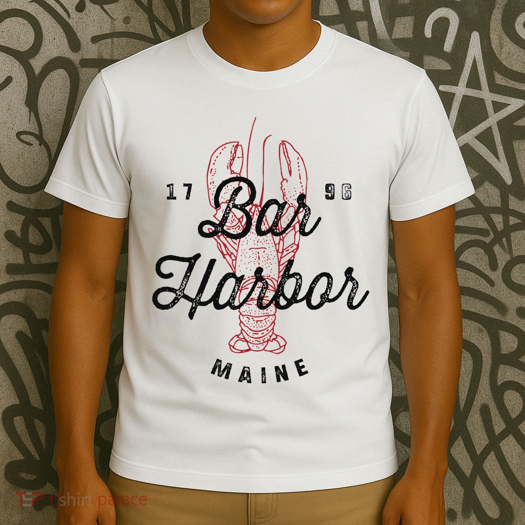 Bar Harbor Maine Souvenir Cool Vintage Lobster T-Shirt