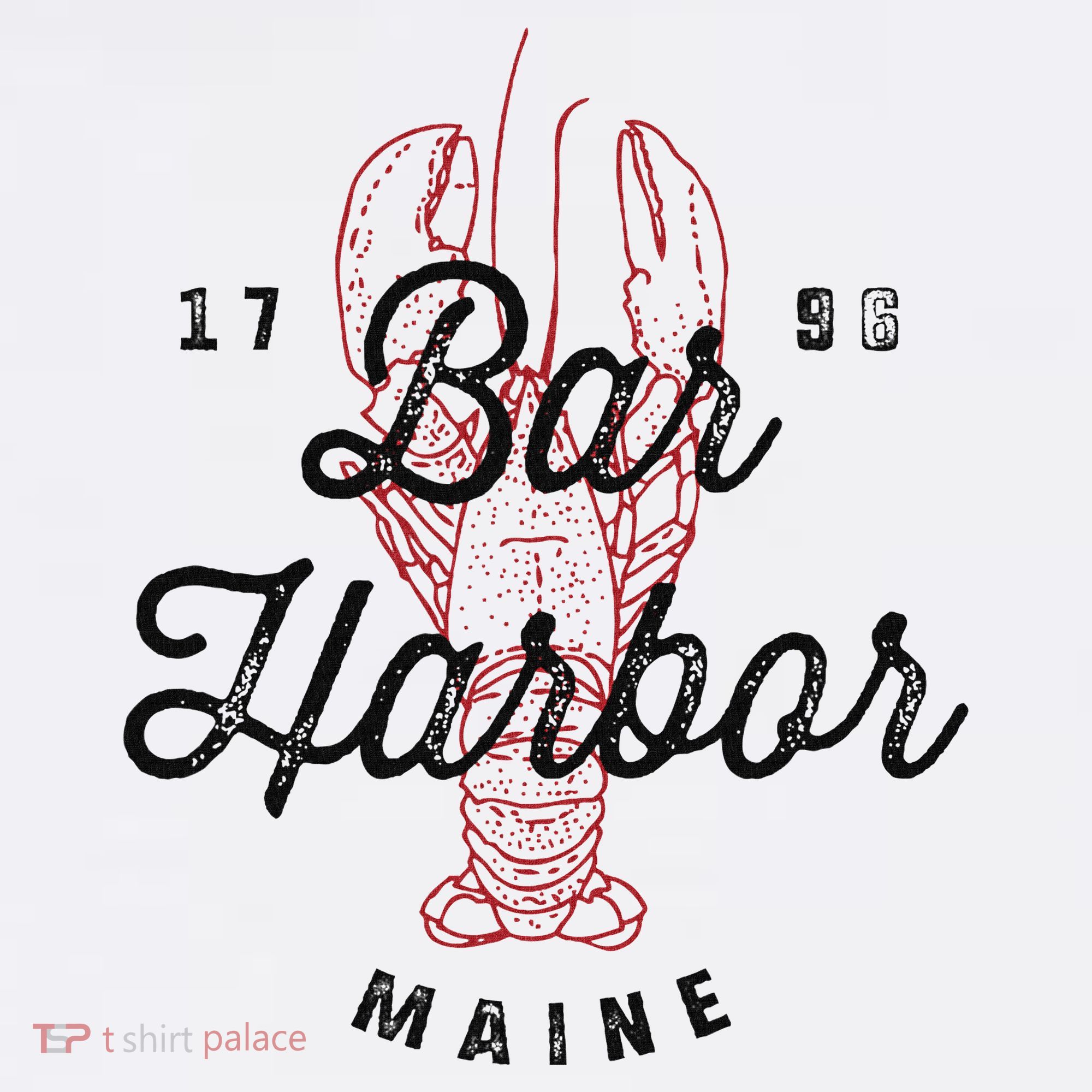 Bar Harbor Maine Souvenir Cool Vintage Lobster T-Shirt