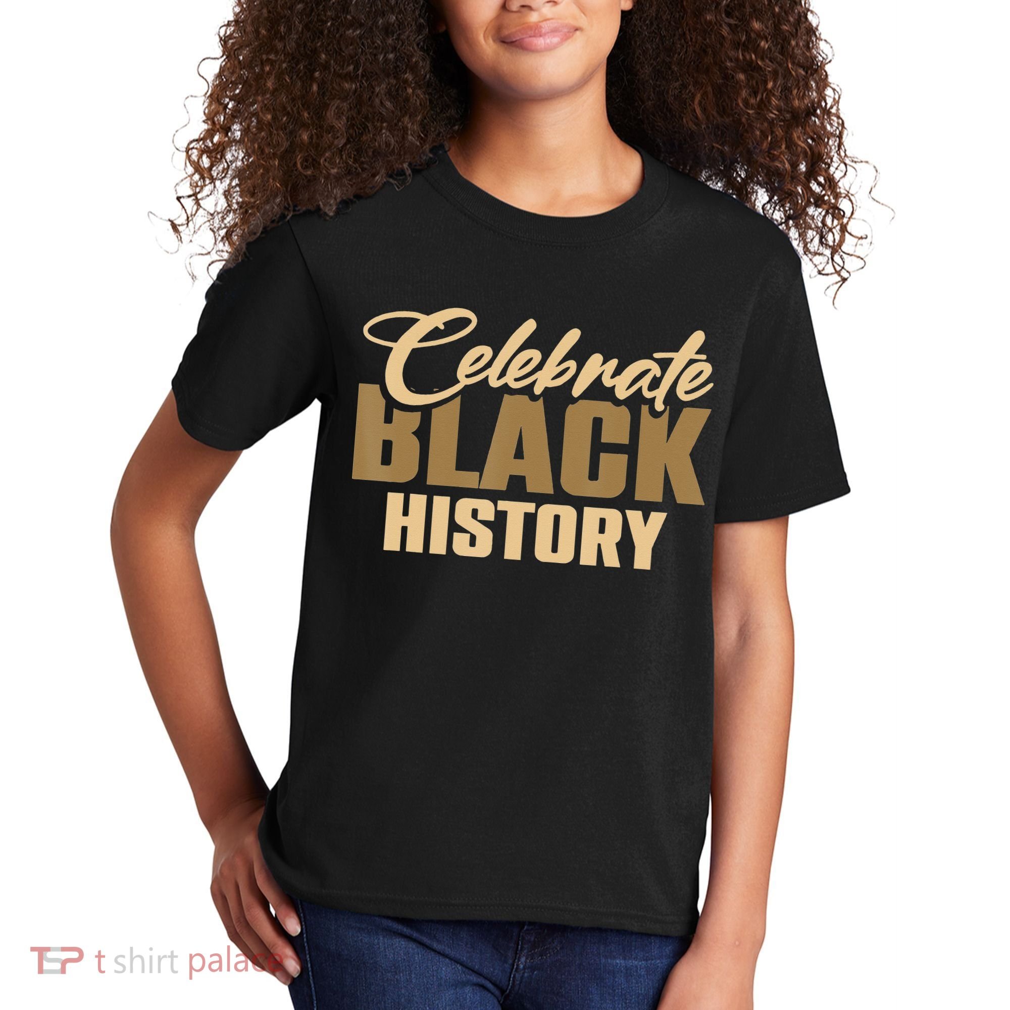 Black History Month Celebrate Black History Kids T-Shirt