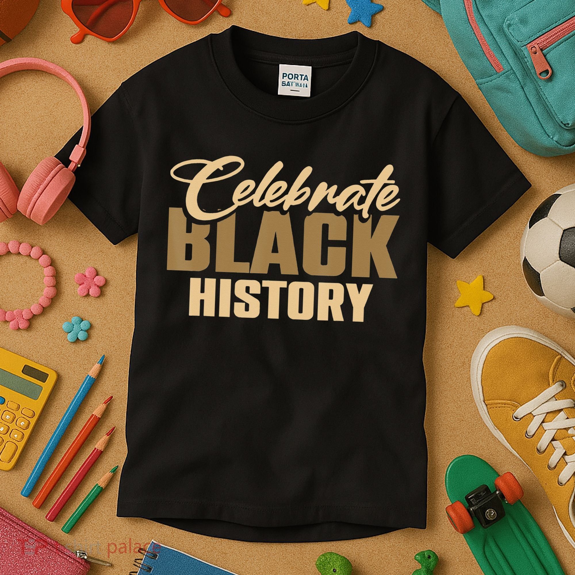 Black History Month Celebrate Black History Kids T-Shirt