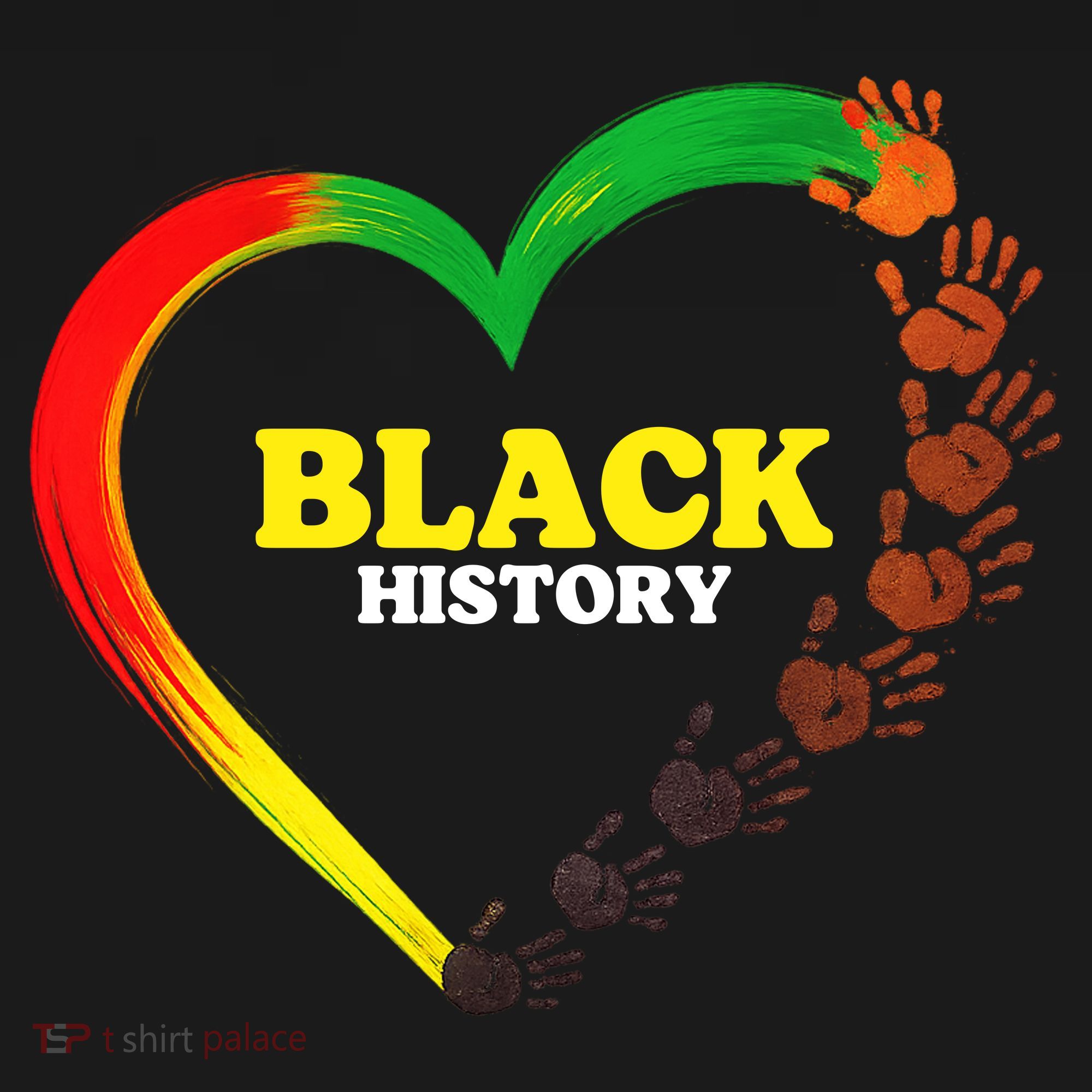 Black History Month Heart African Pride Colors T-Shirt