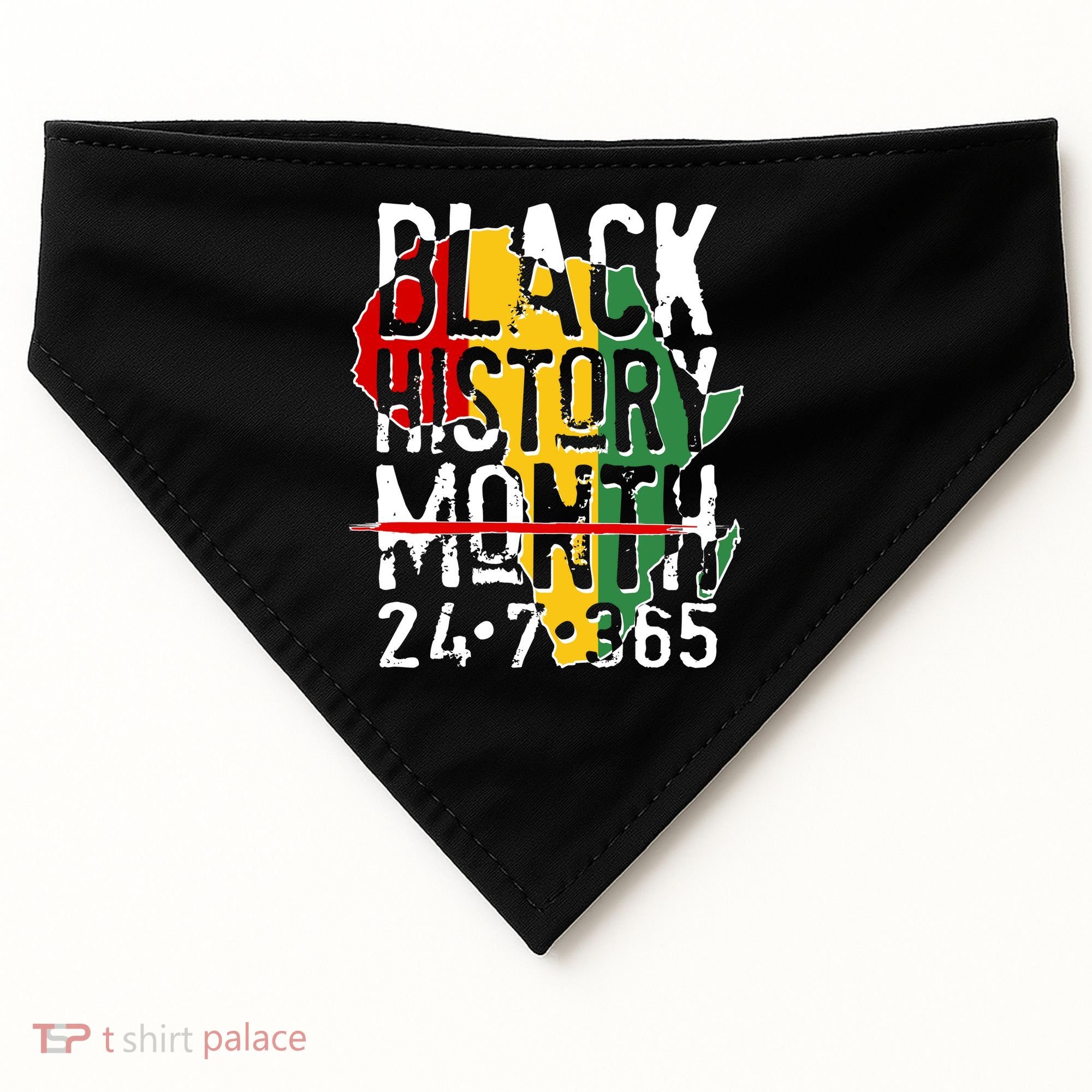 Black History Month 24 7 365 USA-Made Doggie Bandana