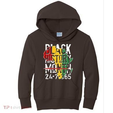Black History Month 24 7 365 Kids Hoodie