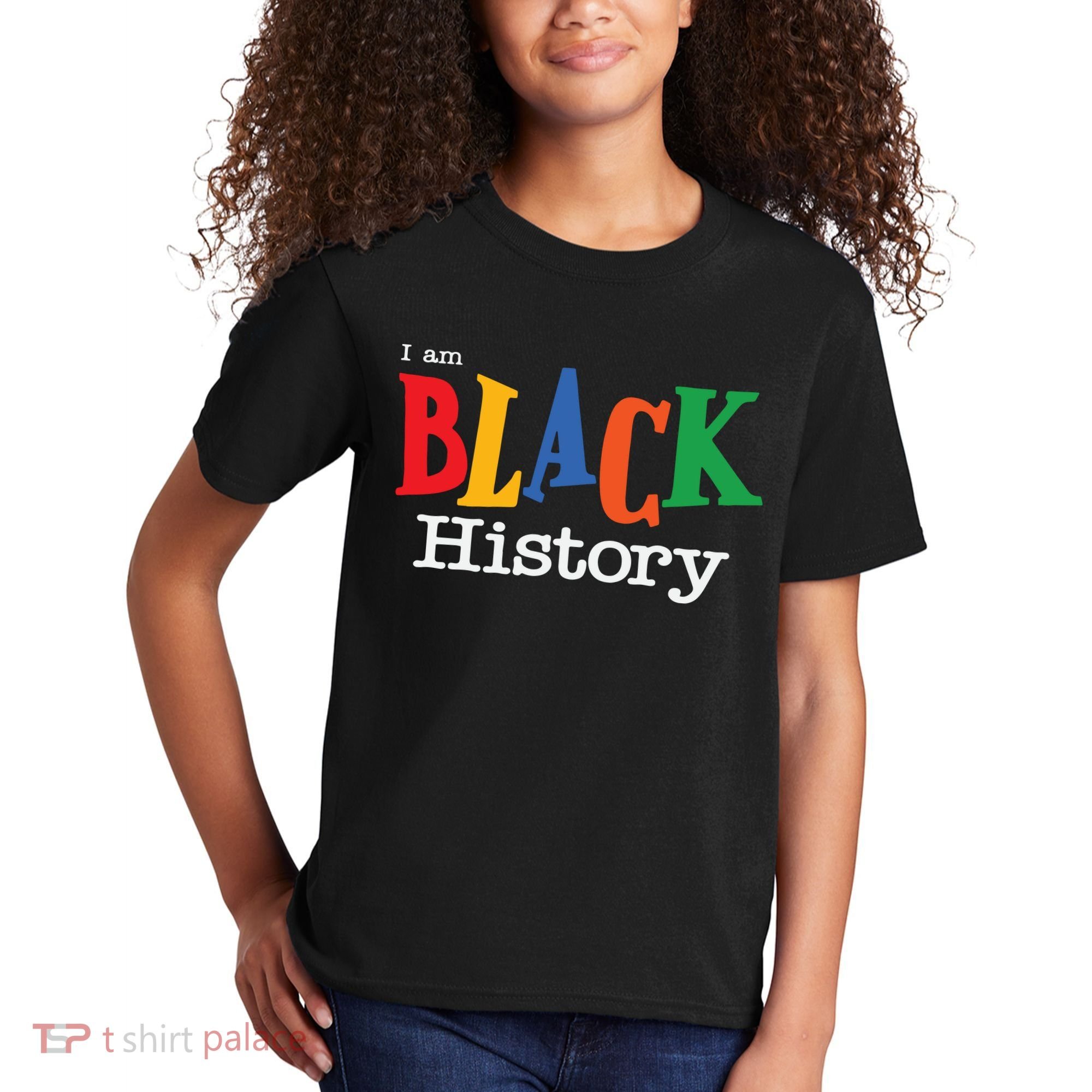 Black History Month I Am Black History Kids T-Shirt