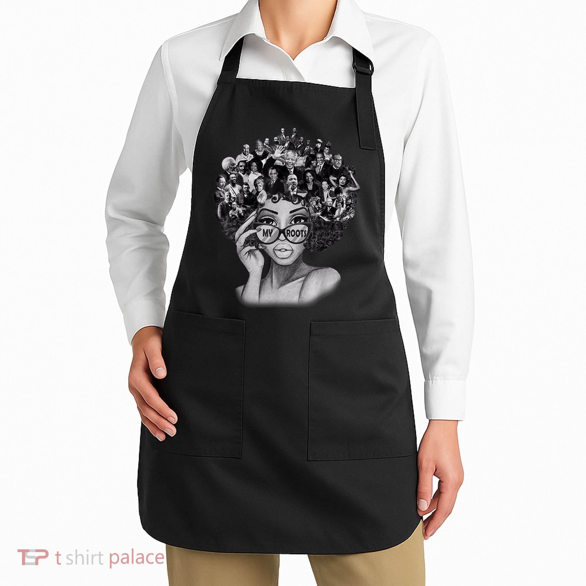 Black History Month Shirt I Love My Roots Back Powerful BLM Apron