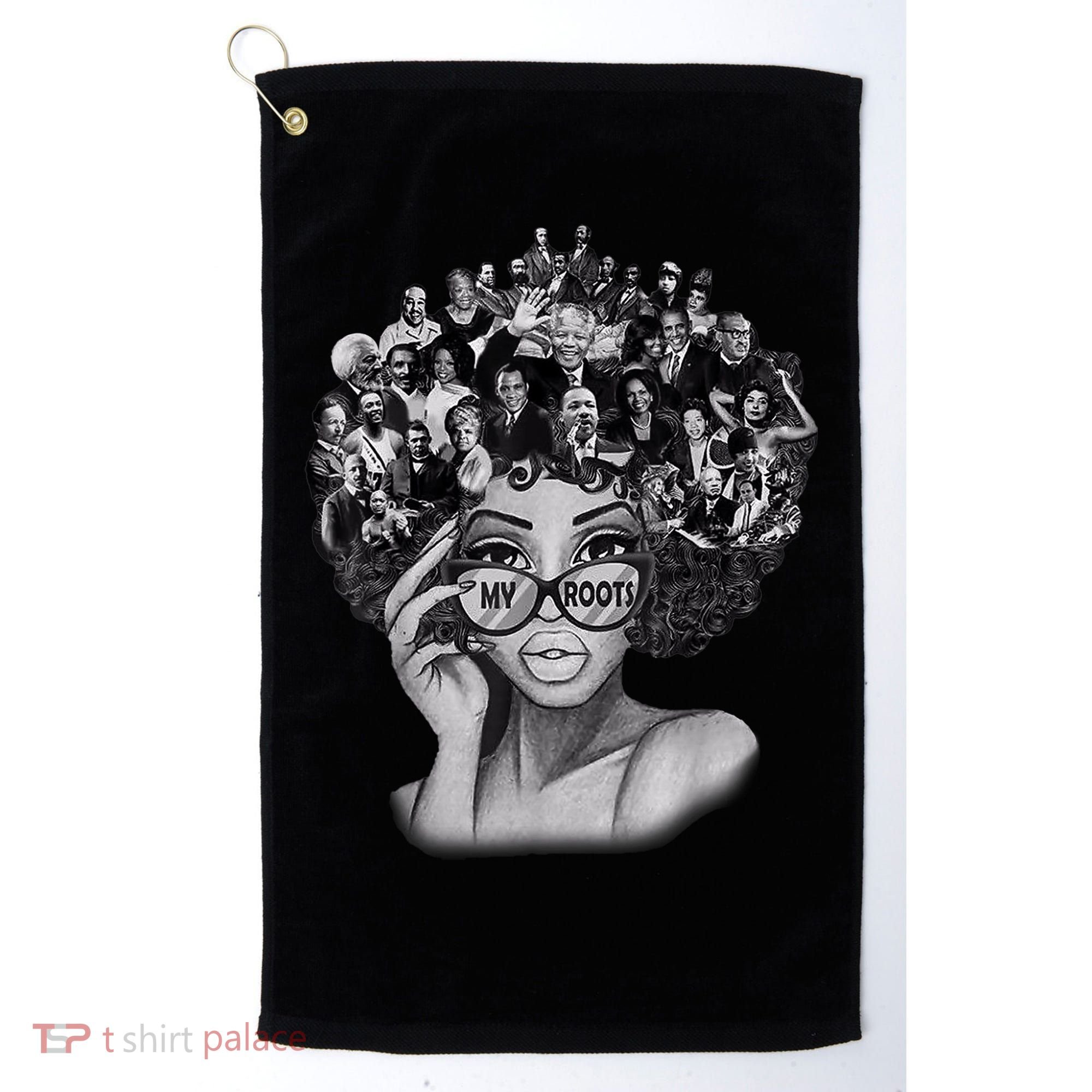 Black History Month Shirt I Love My Roots Back Powerful BLM Golf Towel