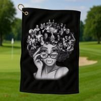 Black History Month Shirt I Love My Roots Back Powerful BLM Golf Towel thumb 1