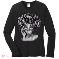 Black History Month Shirt I Love My Roots Back Powerful BLM Women's Long Sleeve Shirt thumb 0