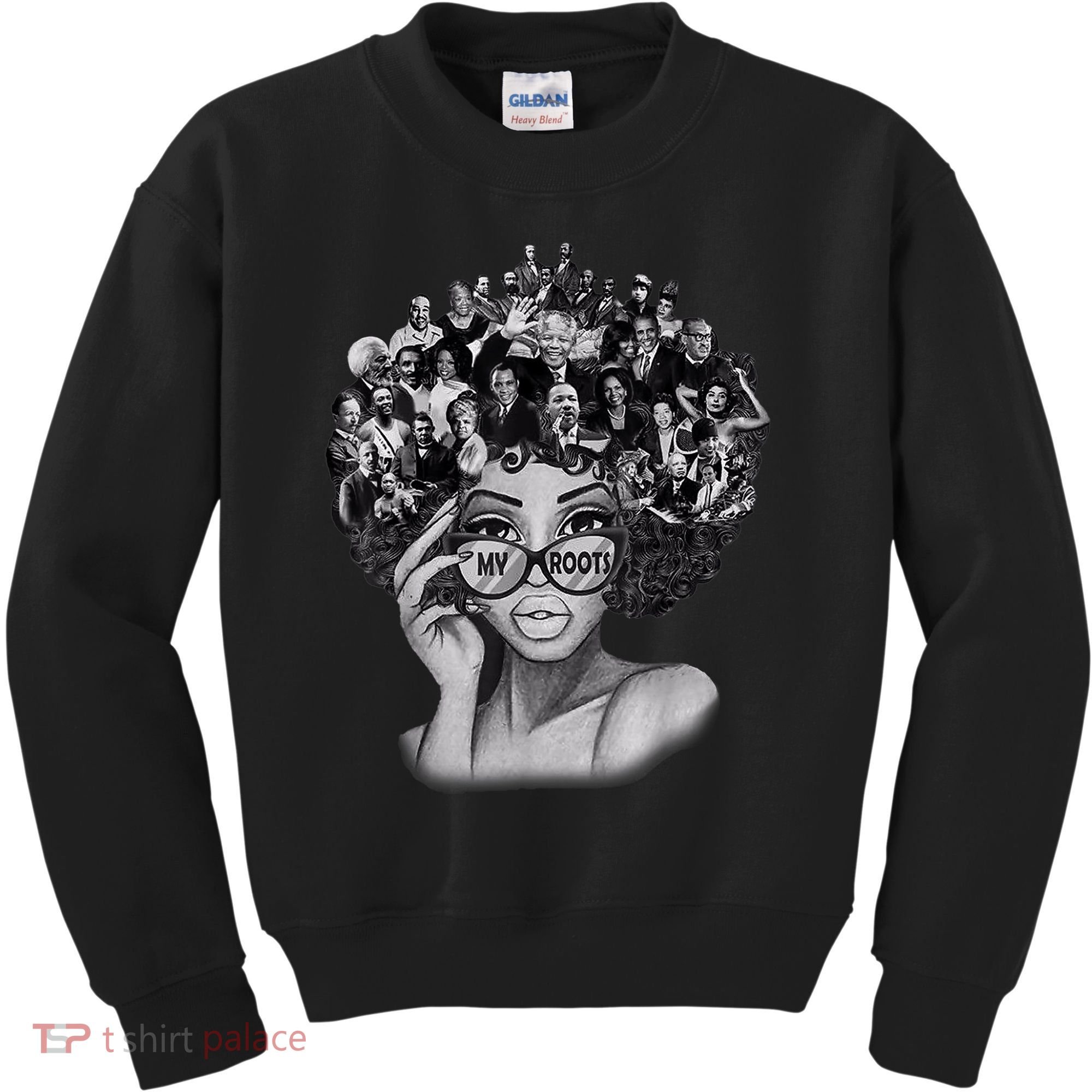 Black History Month Shirt I Love My Roots Back Powerful BLM Kids Sweatshirt