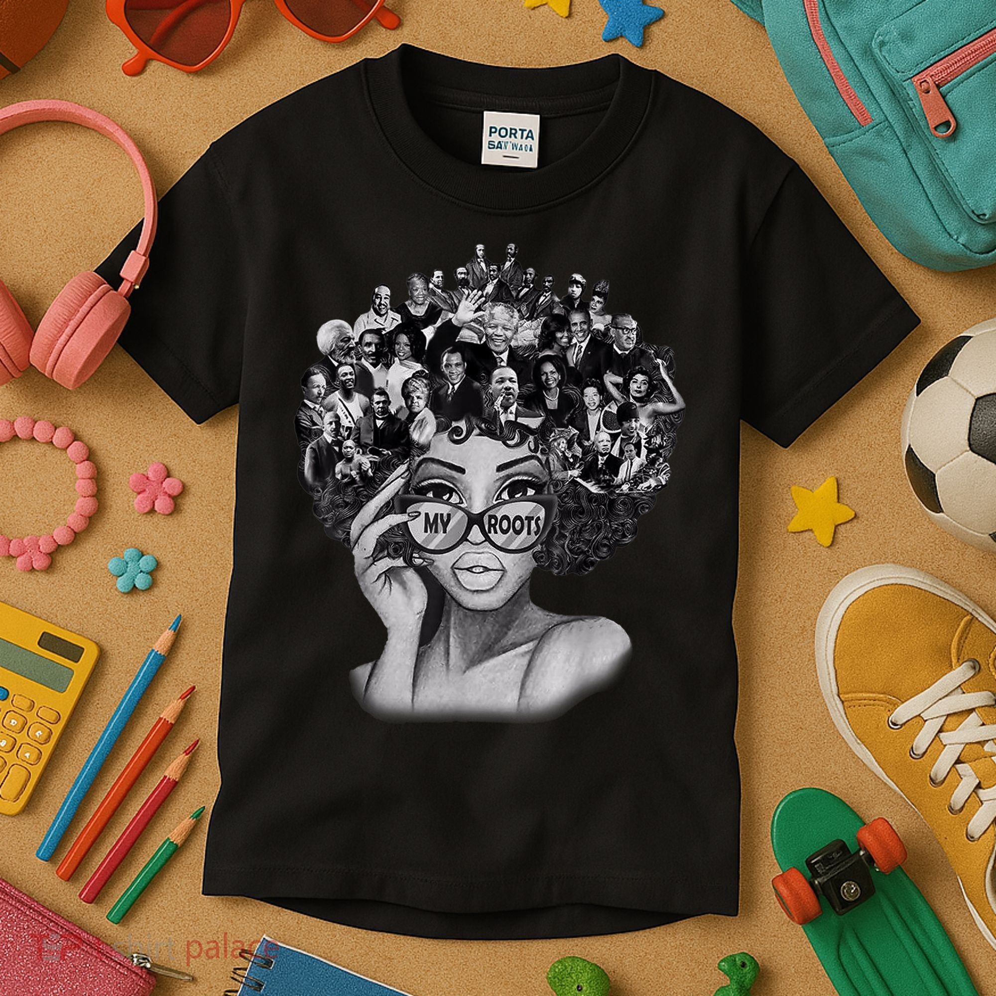 Black History Month Shirt I Love My Roots Back Powerful BLM Kids T-Shirt