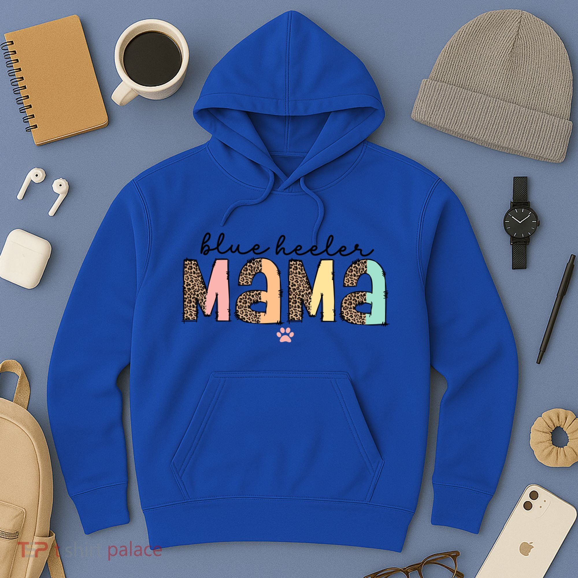 Blue Heeler Mama Mom Blue Australian Cattle Dog Gift Hoodie