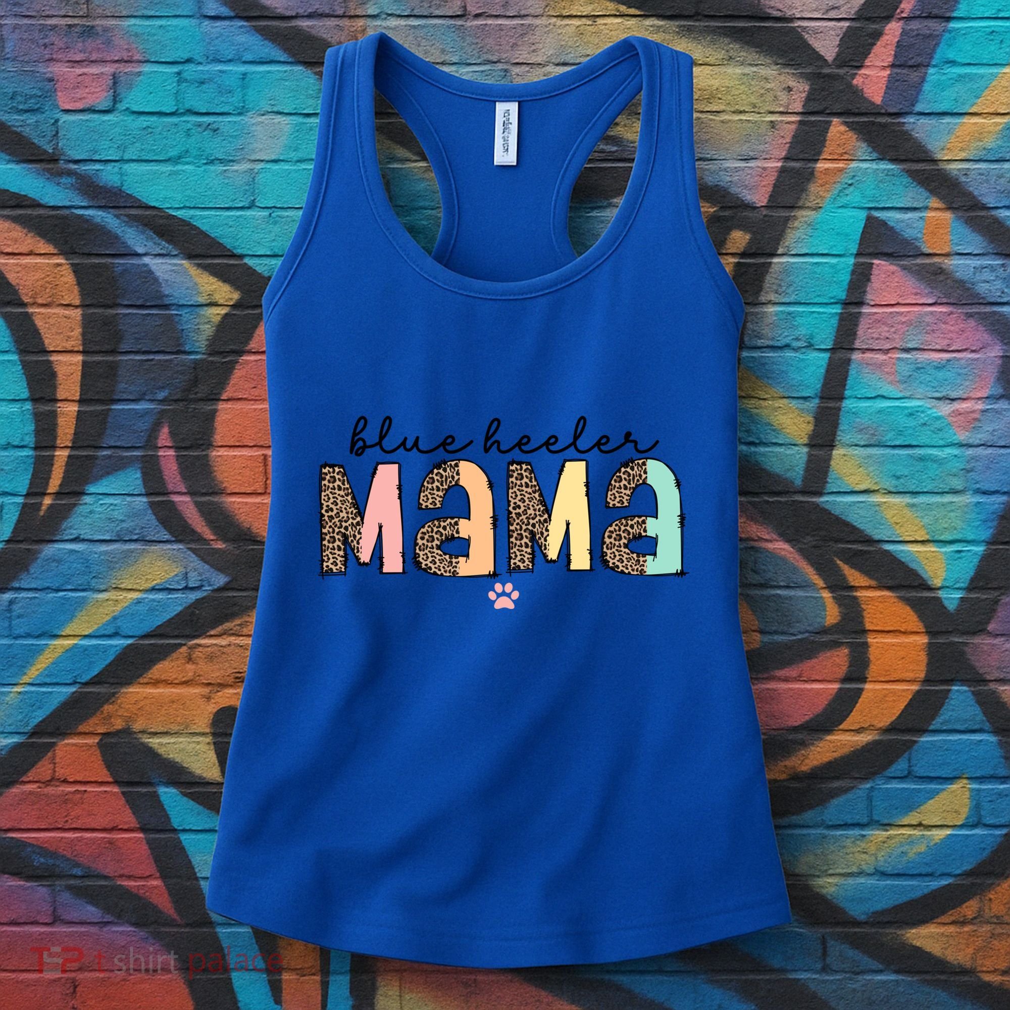 Blue Heeler Mama Mom Blue Australian Cattle Dog Gift Women's Tank Top