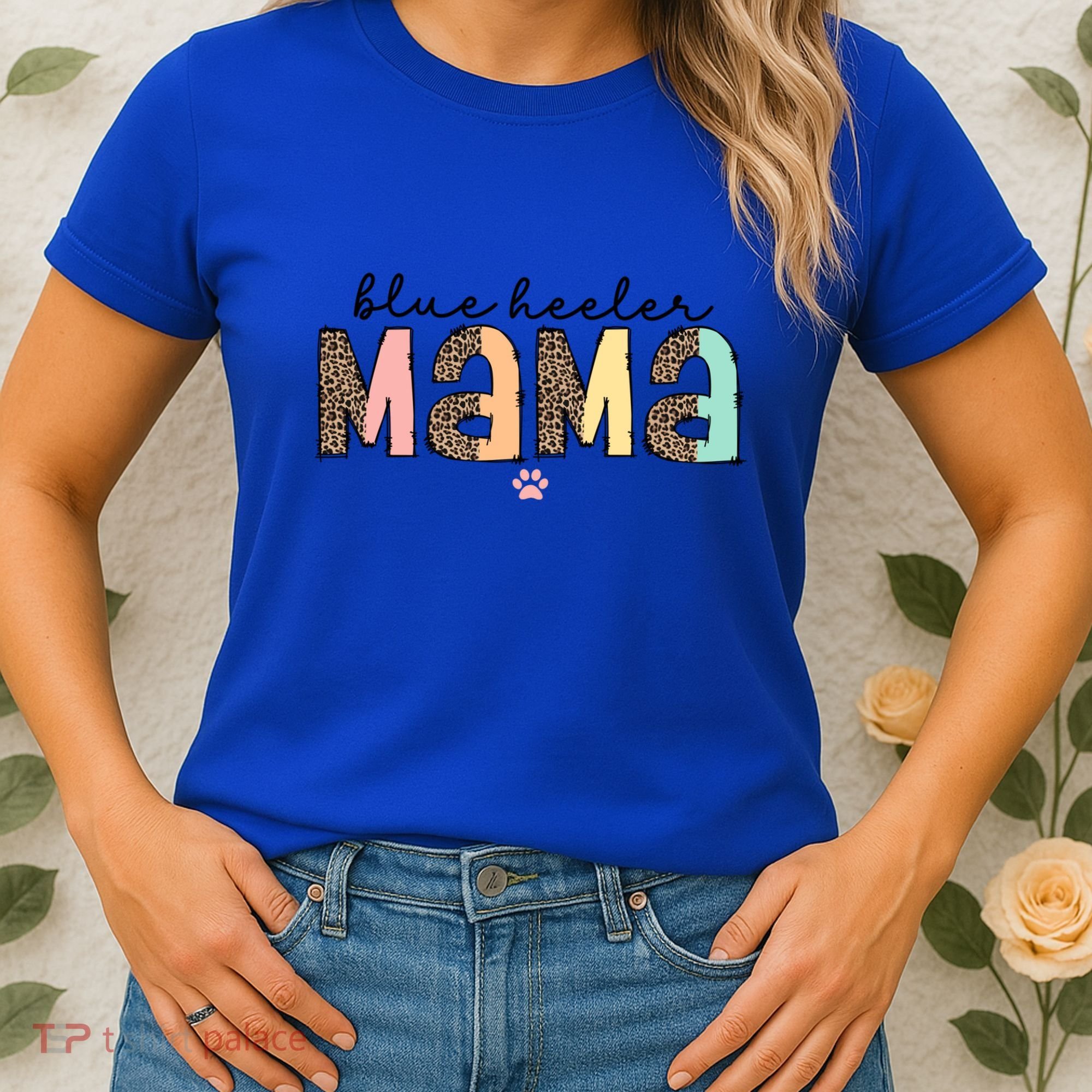 Blue Heeler Mama Mom Blue Australian Cattle Dog Gift Women's T-Shirt