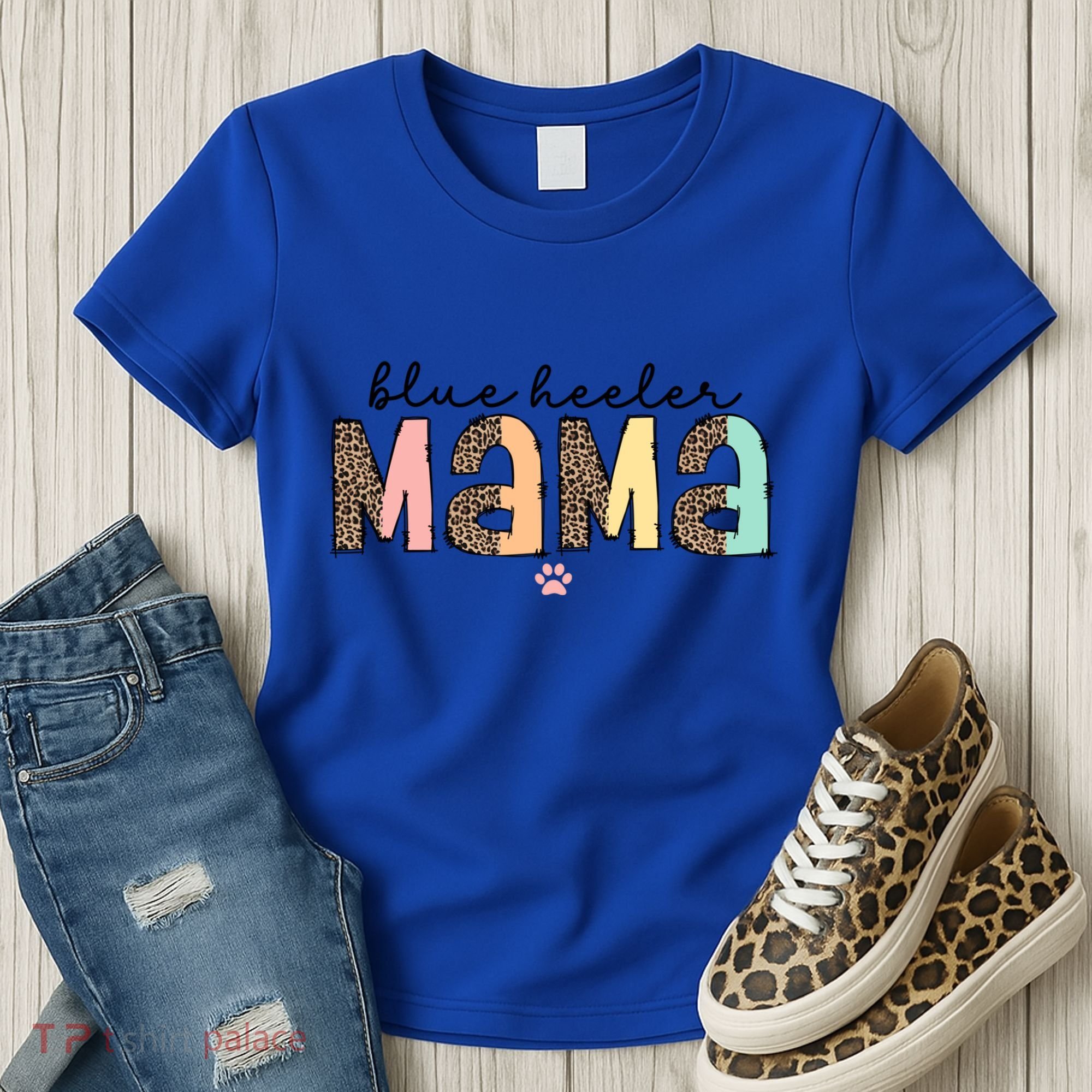 Blue Heeler Mama Mom Blue Australian Cattle Dog Gift Women's T-Shirt