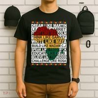 Black History Month Dream Like African Leader T-Shirt thumb 6