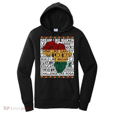 Black History Month Dream Like African Leader Women's Hoodie