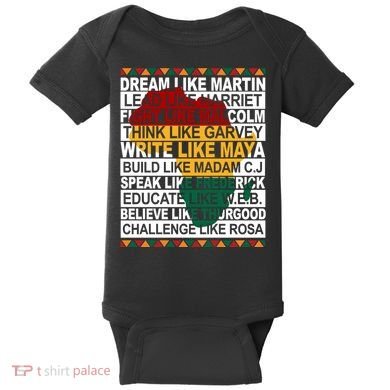Black History Month Dream Like African Leader Baby Bodysuit