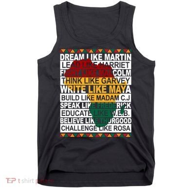 Black History Month Dream Like African Leader Tank Top
