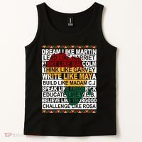 Black History Month Dream Like African Leader Tank Top thumb 2