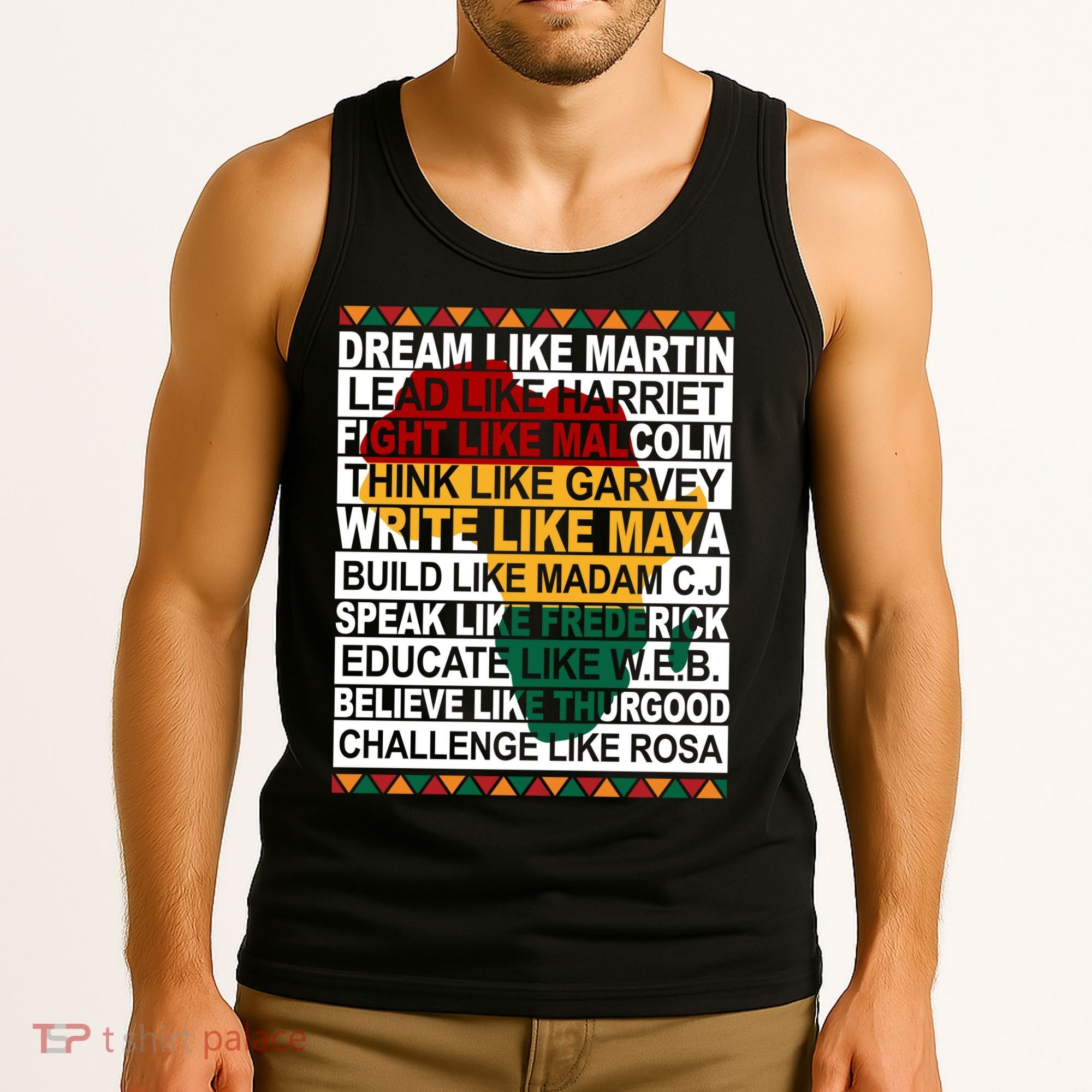 Black History Month Dream Like African Leader Tank Top