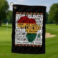 Black History Month Dream Like African Leader Golf Towel thumb 1