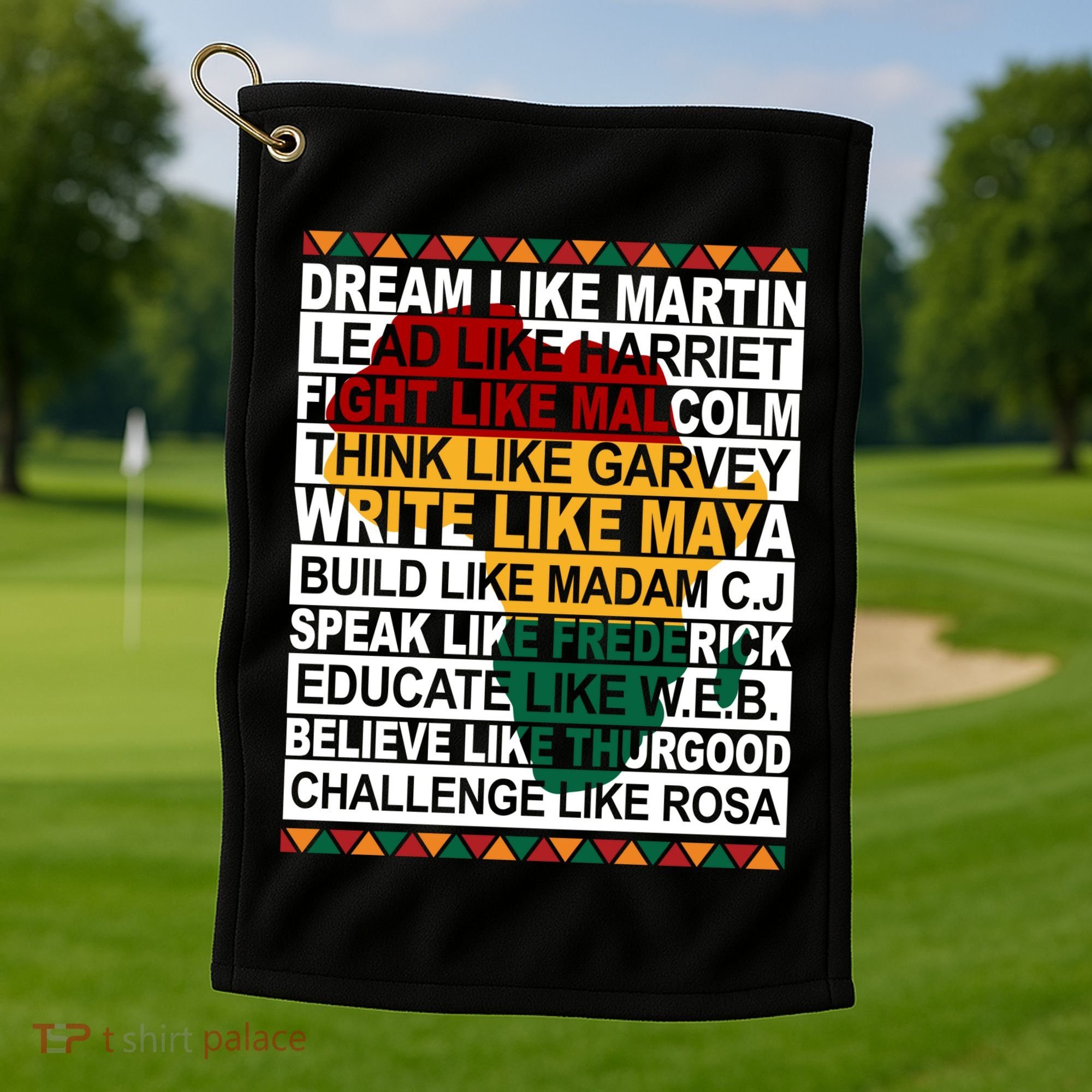 Black History Month Dream Like African Leader Golf Towel