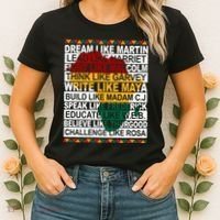 Black History Month Dream Like African Leader Women's T-Shirt thumb 2