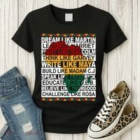 Black History Month Dream Like African Leader Women's T-Shirt thumb 3