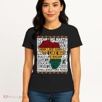Black History Month Dream Like African Leader Women's T-Shirt thumb 4