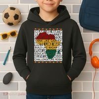 Black History Month Dream Like African Leader Kids Hoodie thumb 2