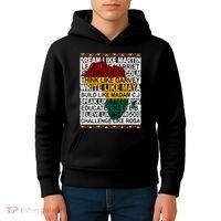 Black History Month Dream Like African Leader Kids Hoodie thumb 4