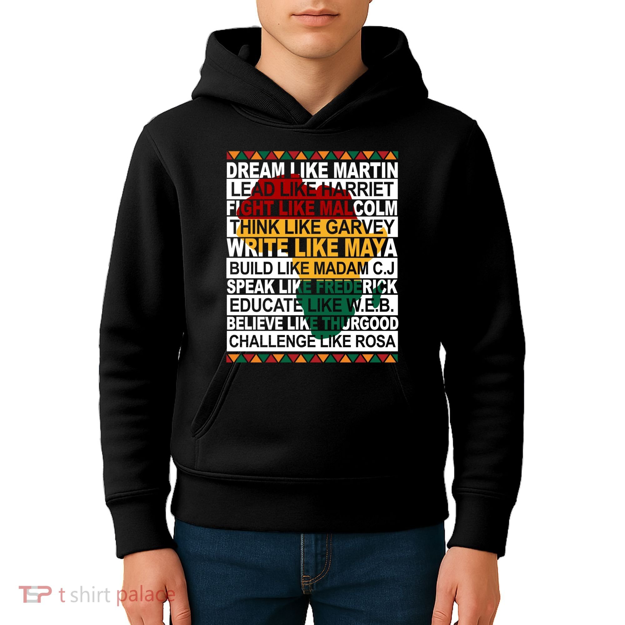 Black History Month Dream Like African Leader Kids Hoodie