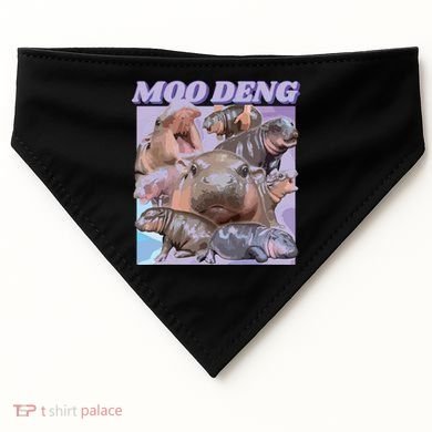 Baby Hippo Moo Deng USA-Made Doggie Bandana