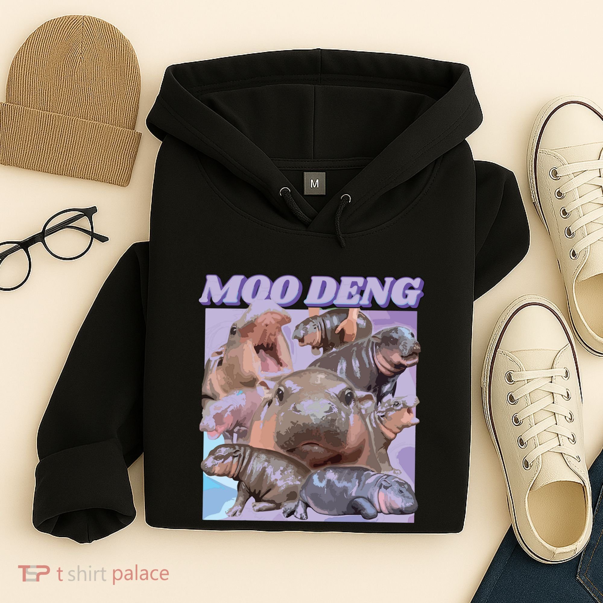 Baby Hippo Moo Deng Hoodie