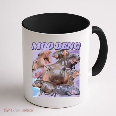 Baby Hippo Moo Deng Coffee Mug back