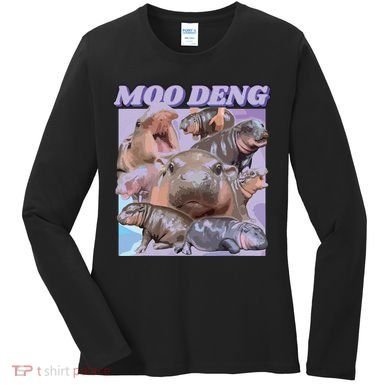 Baby Hippo Moo Deng Women's Long Sleeve Shirt