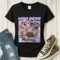 Baby Hippo Moo Deng Women's T-Shirt thumb 3