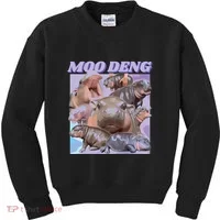 Baby Hippo Moo Deng Kids Sweatshirt thumb 0