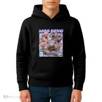 Baby Hippo Moo Deng Kids Hoodie thumb 4