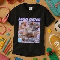 Baby Hippo Moo Deng Kids T-Shirt thumb 3