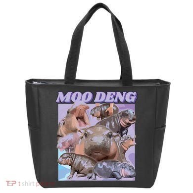 Baby Hippo Moo Deng Tote Bag