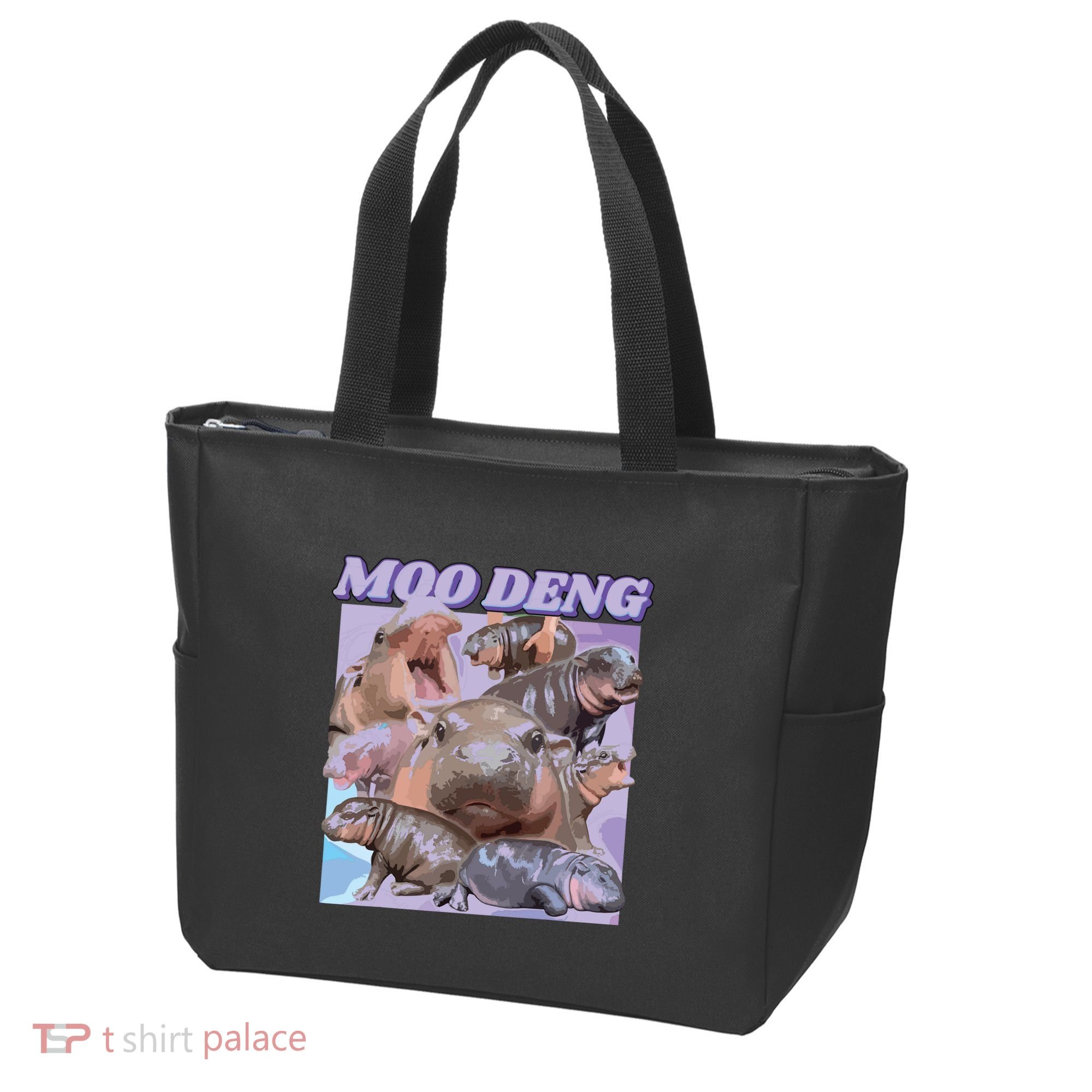 Baby Hippo Moo Deng Tote Bag