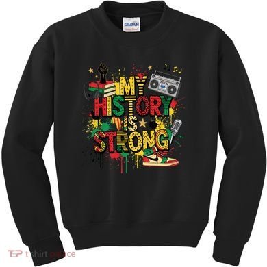 Black History Month Collage Kids Sweatshirt