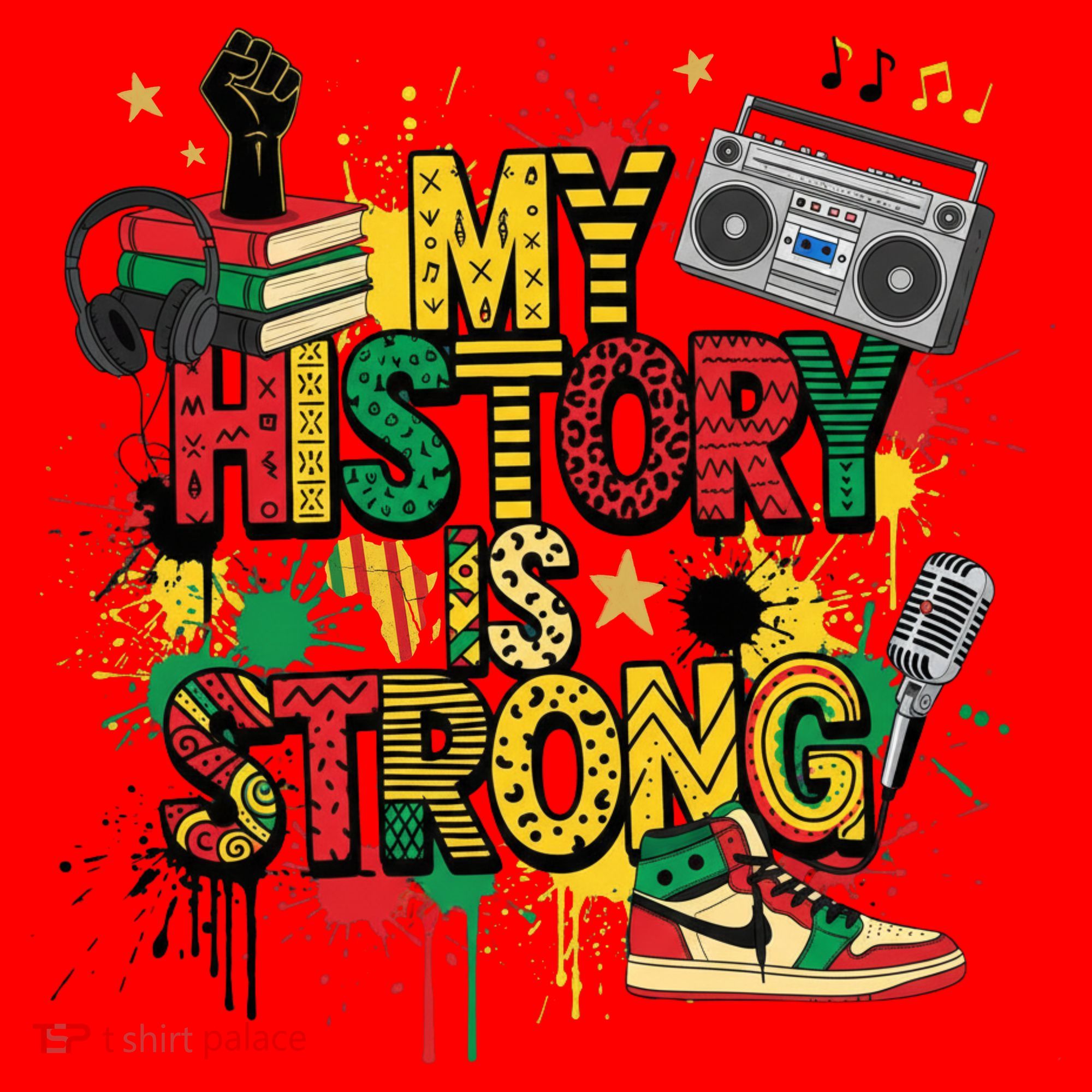 Black History Month Collage Santa Hat