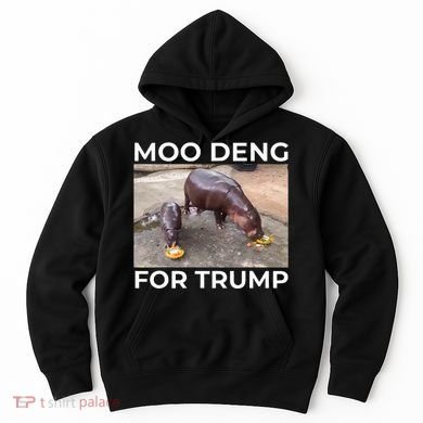 Baby Hippo Moo Deng Picks Trump President Hoodie
