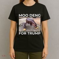 Baby Hippo Moo Deng Picks Trump President T-Shirt thumb 4